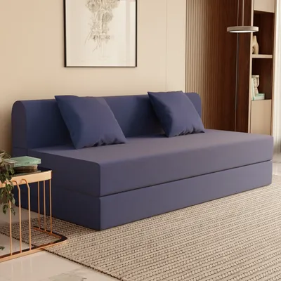 FoldPRO Sofa-Cum-Bed | 3 Seater | Blue