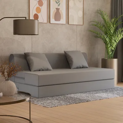 FoldPRO Sofa-Cum-Bed | 1 Seater | Grey